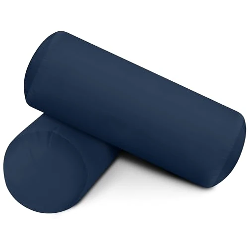 Limited-time offer: Utopia Bedding Pillow Roll (Pack of 2), 15 x 40 cm (6” x 16”) Support Pillow, Hollowfibre Bolster Cushion (Navy) from 8.99 GBP to 6.49 GBP (save 28%)