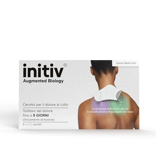 Offerta a tempo: Initiv Cerotti per Collo, Dolori Muscolari da lievi a moderati, anche per Cervicale, Sollievo fino a 5 giorni se usati in modo continuativo, senza Medicinali, Resistenti all’Acqua (4 Cerotti) - 36% da 23.50 € a 15.05 €