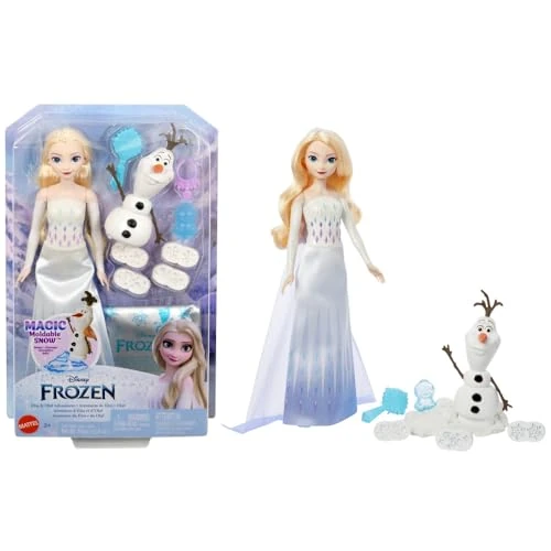 Mattel, Disney Frozen Lalka przygodowa Elsa i Olaf dla dziewczynek od 4 lat