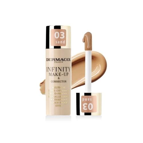 Tijdelijke aanbieding: Dermacol Infinity make-up en corrector, meervoudig bruikbaar, super dekking, fotovriendelijk, hypoallergeen, waterbestendig, aanraakbestendig, niet occluderend, SPF 15, n. 03 van 15.73 € naar 15.73 € (0.00% korting)