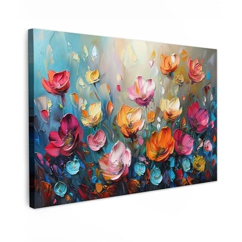 Limited-time offer: MuchoWow© Canvas Wall Art 47"x31" / 120x80 cm Decor Paintings Print framed on Canvas Pictures for Hallway Poppies - Flowers - Art - Botanical from 49.99 GBP to 49.99 GBP (save 0%)
