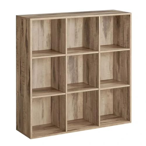 Offerta a tempo: VASAGLE Libreria a 9 Cubi, Scaffale Espositore per Decorazioni, Souvenir, Piante, per Studio, Ufficio, Soggiorno, 30 x 97,7 x 97,5 cm, Marrone Cammello LBC177K01 - 20% da 79.99 € a 63.99 €