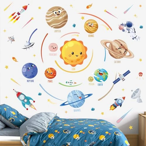 Offerta a tempo: wondever Adesivi Murali Sistema Solare Adesivi Parete Spazio Pianeti - 0.00% da 20.99 € a 20.99 €