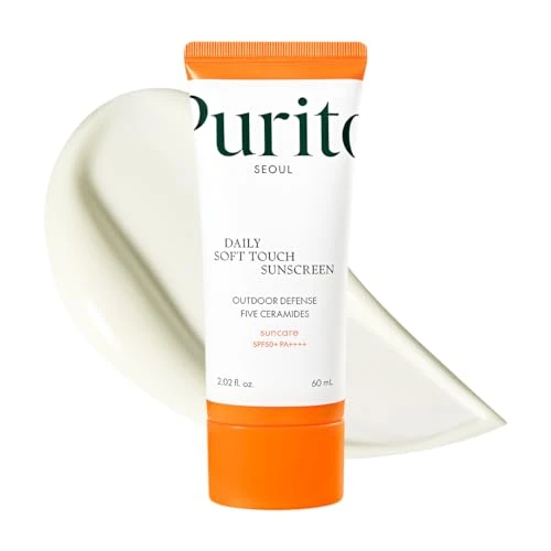 PURITO SEOUL Daily Soft Touch Sunscreen, SPF50+ PA++++, Ceramides, Non White Cast, Water-Resistant UVA & UVB Protection, K-Beauty
