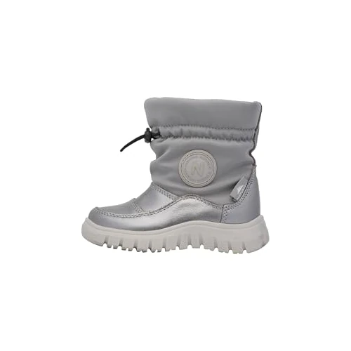 Naturino Buty ze skóry i tkaniny technicznej, srebro, 29 EU