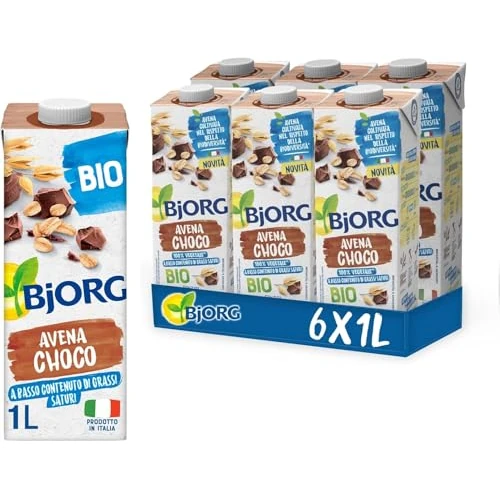 Offerta a tempo: BJORG Bevanda di Avena e Cioccolato Biologica, Bevanda Vegetale a Basso Contenuto di Grassi, Ottima per Ricette Dolci, Gusto Avvolgente e Goloso, Vegan, Formato 6 x 1L - 18% da 20.94 € a 17.16 €