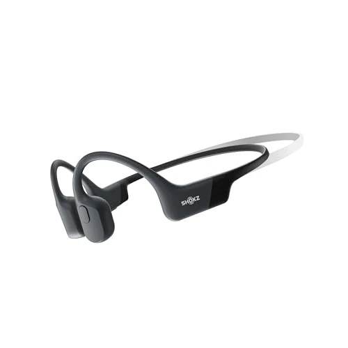 SHOKZ OpenRun Mini Auriculares Conducción Ósea, Deportivos Inalámbricos Bluetooth con Micrófono, Open-Ear de Oído Abierto Resistentes al Agua IP67 para Correr, USB-C, Negro