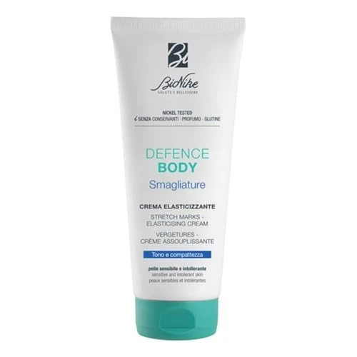 Offerta a tempo: BioNike - Defence Body Crema Smagliature con Vitamina E, Provitamina B5 e Olio di Mandorle Dolci, Favorisce il Rassodamento e Migliora la Naturale Elasticità Cutanea, Adatto in Gravidanza, 100 ml - 0.00% da 9.90 € a 9.90 €