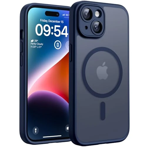 Limited offer: TOCOL 3-in-1 Case for iPhone 14 for Magsafe, Full Camera Protection, Shockproof, Scratch-Resistant, Magnetic Mobile Phone Case for iPhone 14, Blue from 15.99 EUR to 12.50 EUR (save 22%)