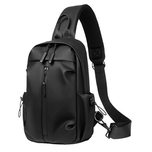 Limited-time offer: Multipurpose Bags for Men - Practical Travel Shoulder Bags, Stylish Crossbody Bags, Stylish Chest Bags, Carry Bags, Black, Pollici standard from 21.80 GBP to 21.80 GBP (save 0%)