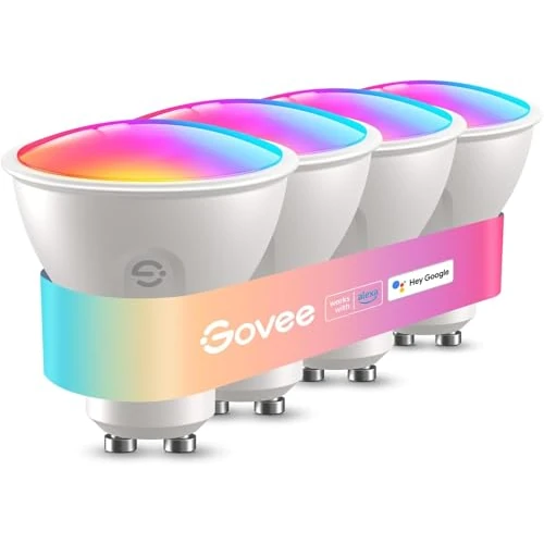Oferta limitada: Govee Bombilla Inteligente GU10, Bombilla LED GU10 WiFi RGBWW Compatible con Matter, Alexa y Google Home, Lampara LED 400LM 16 Millones de Colores Regulable Sincronización de Música, Paquete de 4 de 39.99 EUR a 33.99 EUR (ahorro 15%)