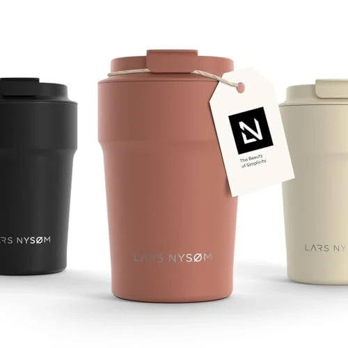 Oferta limitada: LARS NYSØM Taza térmica café para llevar | Termo Café para llevar de 0,38 litros con aislante | Travel Mug de Acero Inoxidable a Prueba de Fugas para la Bebida Caliente y Té (Brick Red, 380ml) de 29.99 EUR a 23.90 EUR (ahorro 20%)