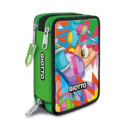 Limited-time offer: Giotto Fila Young Street 3 Zip School Pencil Case, azure, Street Art from 27.51 GBP to 27.51 GBP (save 0%)