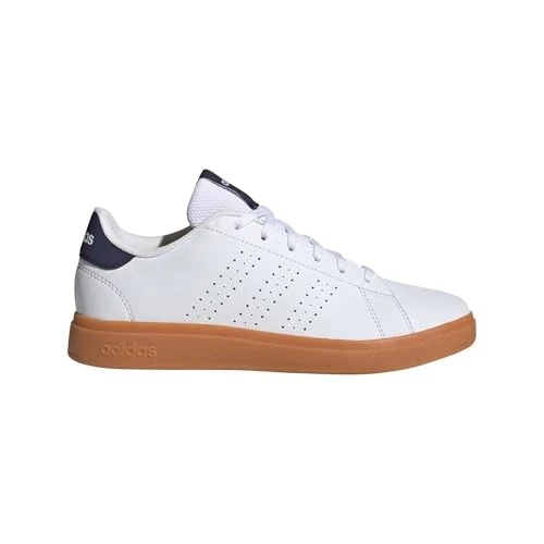 adidas Unisex Kids Advantage Base 2.0 Shoes Junior, FTWR White/Shadow navy/GUM10, 4 UK