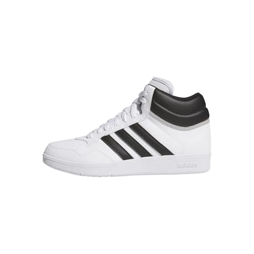 adidas Unisex Hoops 4.0 MID Shoes, Cloud White/Core Black/Grey Two, 12.5 UK