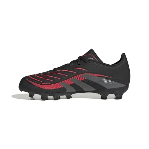 adidas Uniseks-Kind PREDATOR LEAGUE Multi Ground Football boots Kids, core black/grey four/lucid red, 38 EU