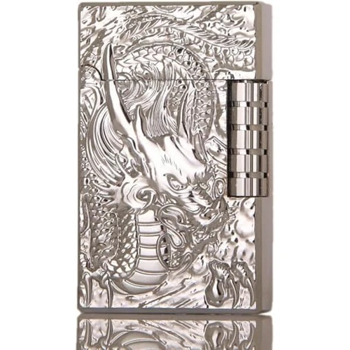 Offerta a tempo: Accendino rinfrescante, drago lato opaco più leggero, accendini butano ricaricabili, all'aperto, campeggio, regali per uomo (senza gas butano) (d’argento) - 29% da 13.99 € a 9.99 €