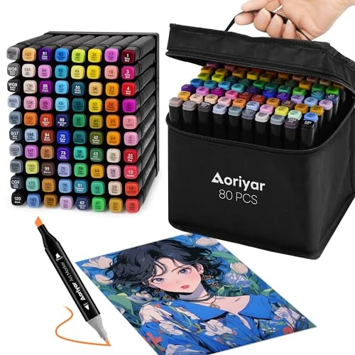 Oferta ograniczona: Zestaw markerów z podwójną końcówką z podwójną końcówką – trwałe markery graficzne do rysowania, kolorowania, szkicowania, malowania, markerów artystycznych dla artysty, dorosłych, dzieci z 12.99 EUR na 12.99 EUR (znizka 0%)