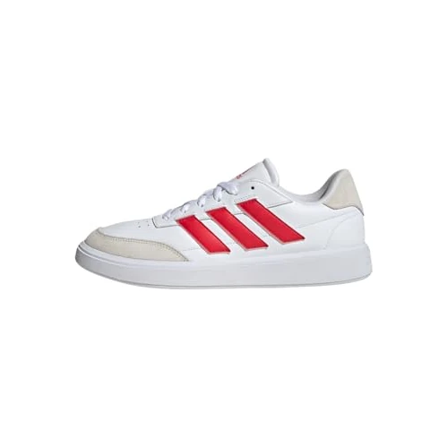 adidas Mężczyźni Courtblock Shoes, Cloud White/Pure Ruby/Off White, 43 1/3 EU