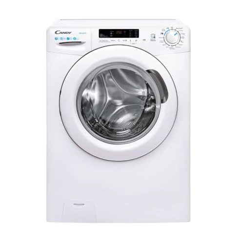 Candy Smart CS 1272DW3/1-11 Slim Wasmachine met voorlader, 7 kg, klasse C, 1200 omwentelingen, 79 dB, uitgestelde startfunctie, 16 programma's, wit, 85 x 60 x 45 cm (h x b x d)