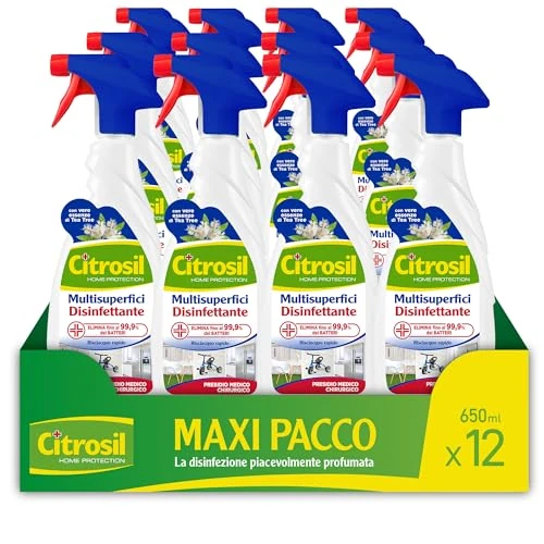 Offerta a tempo: Citrosil - Sgrassatore Multisuperfici Disinfettante - 12 Pezzi x 650ml — 46% da 44,16 € a 23,88 €