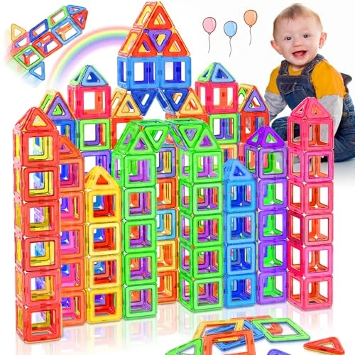 Oferta limitada: Lovchil Bloques Magneticos Construccion Niños - 40 Piezas Magneticas Niños, Construcciones Magneticas Niños 3D, imanes Montessori Juguetes 3 4 5 6 7 8 Años Niños Niñas Cumpleaños Regalos de 14.99 € a 14.24 € (ahorro 5%)