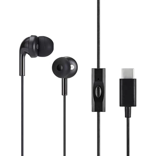 Oferta limitada: Amazon Basics Alámbrico Auriculares intraurales USB-C con cable y micrófono, Talla única, negro de 16.62 EUR a 16.62 EUR (ahorro 0%)