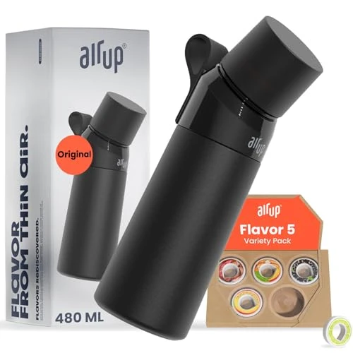 Limited-time offer: AIR UP® Bottle Original Starter Set incl. pods in 5 flavours, sugar-free I 480ml insulated bottle with flavour, keeps water cold for 14 hours I Black from 87.00 GBP to 87.00 GBP (save 0%)