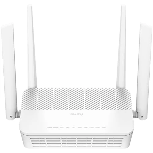 Offerta a tempo: Cudy AX3000 Wi-Fi 6 dual-band 2,5G Router, 4 porte GbE, 160 MHz, WR3000H | Array a tre antenne con tecnologia beamforming: tre antenne interne ad alto guadagno dotate di tecnologia beamforming concent - 15% da 69.90 € a 59.76 €