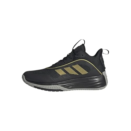 adidas Mezczyzni Own the Game 3 Shoes, Core Black/Gold Metallic/Mgh Solid Grey, 44 EU