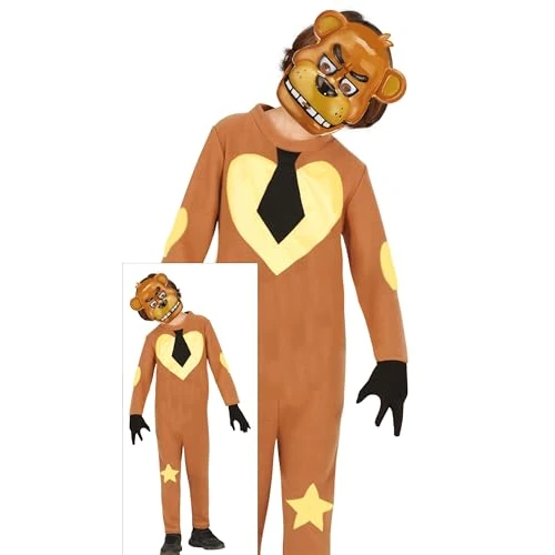 Offerta a tempo: FIESTAS GUIRCA | Costume Orso Robot Bambino - Tuta - 10-12 anni | Set 2 Pezzi | Maschera Inclusa | Cuore e Stella Stampati | Poliestere Leggero | Feste In Maschera - 0.00% da 32.22 € a 32.22 €