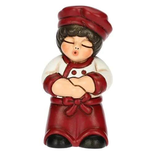 Offerta a tempo: THUN, Bomboniera Cuoca/Cuoco in Ceramica Decorata a Mano, Idea Regalo, 3.7 x 3.1 x 8 cm h - 42% da 18.90 € a 10.99 €