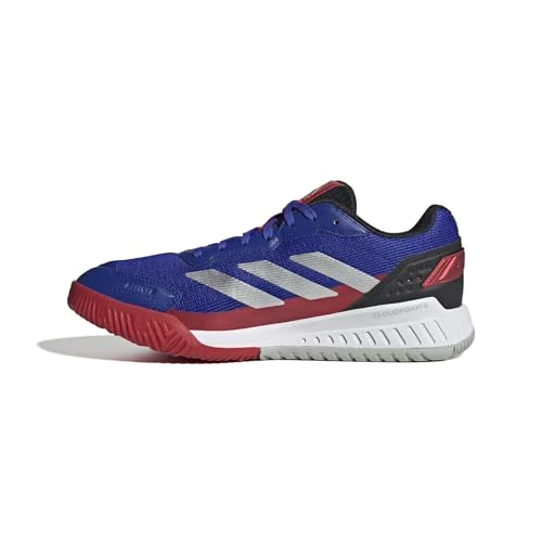 Limitiertes Angebot: adidas Herren Courtquick Mens Shoes Padel-Schuhe, Lucid Blue/Silver Metallic/Lucid Red, 36 2/3 EU von 80.00 EUR auf 35.27 EUR (Spare 56%)