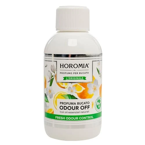 HOROMIA Profumo per bucato naturale per lavatrice concentrato, asciugatrice e a mano « Fresh Odour Control » 250 ml