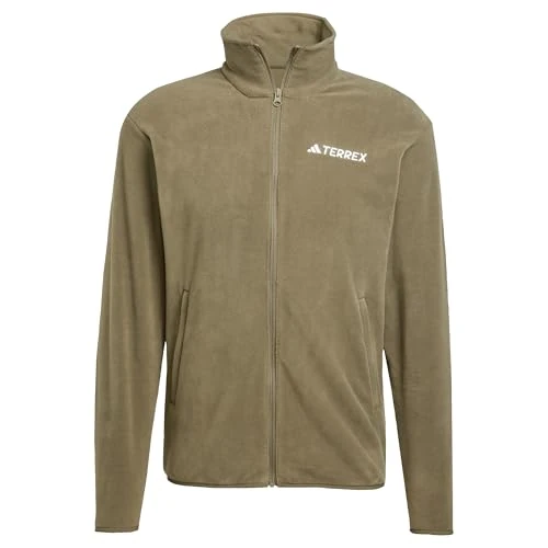 Offerta a tempo: Adidas Homme Terrex Multi Essentials Full Zip Fleece Jacket, Olive Strata, L - 35% da 50.00 € a 32.50 €