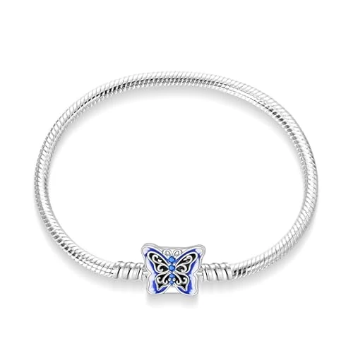Pandach Pulsera de mujer para colocar charms y abalorios plata 925 pulsera serpiente pulseras joyas regalo Navidad cumpleaños día de la madre para esposa amiga