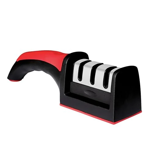 Beperkte aanbieding: XE Keuken Messenslijper - 3-traps Handmatige Messenslijpers voor het Thuis en in Restaurants Messen - Keramische Steen, Wolfraamcarbide Platen Messenslijper van 6.49 EUR naar 6.49 EUR (besparing 0%)
