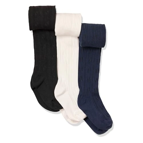 Limited offer: Amazon Essentials Girls' Cable Knit Tights, Pack of 3 from 17.20 USD to 17.20 USD (save 0%)