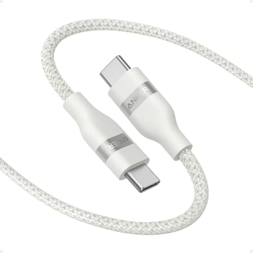 Oferta limitowana: Anker USB C do USB C, 240 W Kabel do Szybkiego Ładowania, Pleciony Upcycle, Typ C dla iPhone 16/16 Pro/16 Plus/16 Pro Max, MacBook Pro, iPad Pro, iPad Air 4, Galaxy S24 i Więcej (Biały, 1,8 m) z 37.99 zł na 37.99 zł (oszczędź 0.00%)
