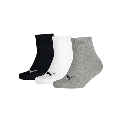 Offre limitée : PUMA Mixte Enfant Quarter Recycled Cotton Chaussettes, Gris/blanc/noir, 39-42 EU de 7.99 € à 7.99 € (0.00% de remise)