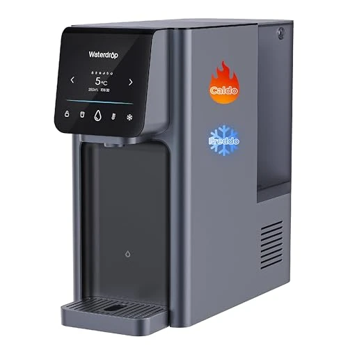 Waterdrop WD-A1 System Odwróconej Osmozy na Blat, Dystrybutor Wody, Standard NSF/ANSI 58, Bezbutlowy Schładzacz Wody, 6 Ustawień Temperatury Ciepłej, Zimnej i Pokojowej Wody