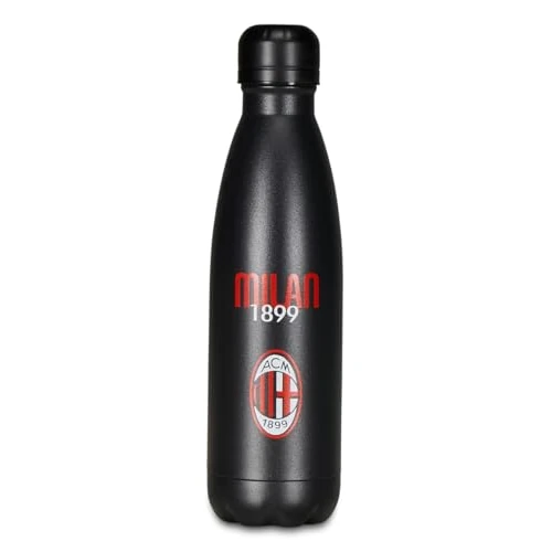 Offerta a tempo: Seven Borraccia A.C. MILAN Calcio, Nero Rosso, Borraccia Termica in Acciaio Inox Interno Esterno, Mantenimento Temperatura fino a 24h, Borraccia Scuola Bambino - Bottle Termica - 25% da 19.90 € a 14.90 €