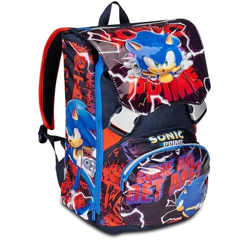 Offerta a tempo: Seven Zaino Scuola Estensibile SONIC PRIME - Rosso Blu - Doppio Scomparto Sdoppiabile — 23% da 64,90 € a 49,90 €