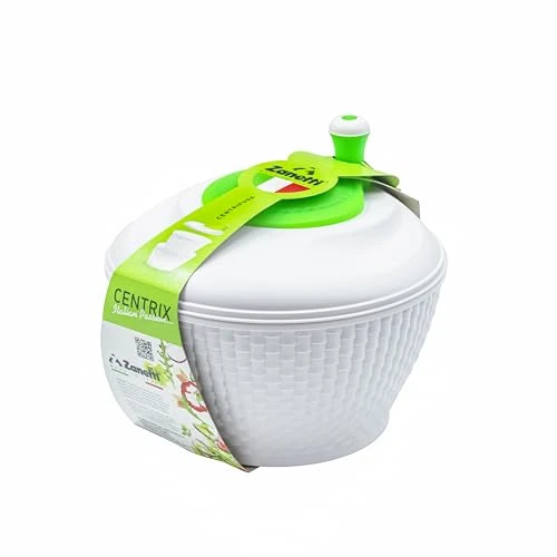 zanetti 000011 Salad Cnetrifuge, Plastic, White and Green