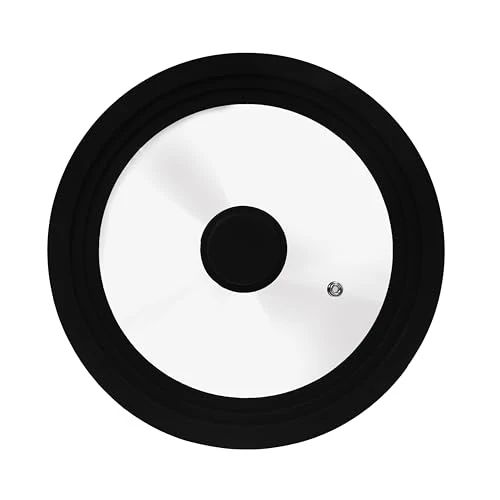 Tijdelijke aanbieding: Zanetti, Universeel deksel, glazen deksel voor potten en pannen, hittebestendige siliconen rand, geschikt voor diameter 22 cm, 24 cm, 26 cm van 14.13 EUR naar 14.13 EUR (korting 0%)