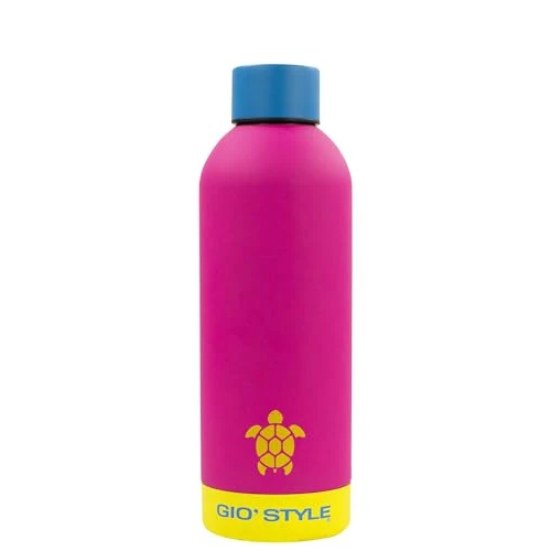 GioStyle Fluo butelka na wodę, 500 ml, stal nierdzewna, szczelne zamknięcie, różne kolory