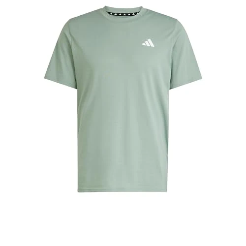 adidas Mężczyźni Train Essentials Feelready Training Tee, Silver Green/White, XS