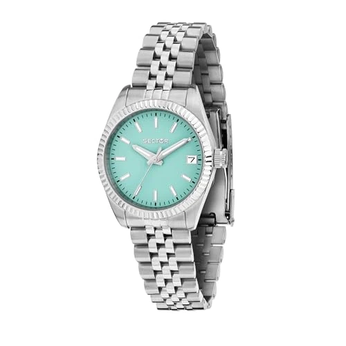 Sector 240 women's watch, light blue background R3253240515 only time, steel case and bracelet