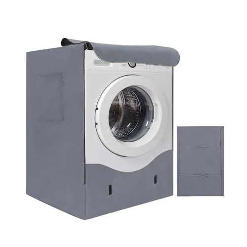 Pokrowiec na pralkę na zewnątrz 500D - HAUSPROFI pokrowiec na pralkę o grubości najlepiej do pralek i suszenia w suszarce - Wodoodporna pokrywa pralki z ochroną przeciwsłoneczną - 60 x 64 x 85 cm -