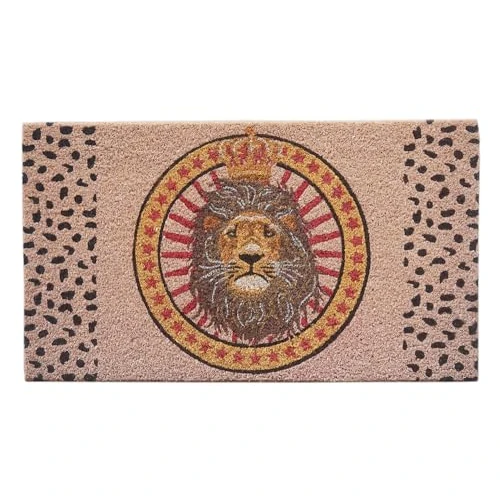 Limited offer: Baroni Home Entrance Door Mat in Coconut Hand Painted 70 x 40 cm, Easy to Clean and Super Resistant Entrance Mat (Lion) from 19.99 EUR to 16.99 EUR (save 15%)